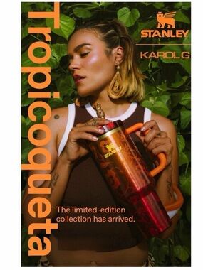 The Stanley 1913 x KAROL G Quencher H2.0 Flowstate Tumbler-Flor 40 oz-NIB🧡🍍💛